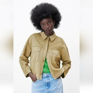 Zara | Faux Suede Short Jacket